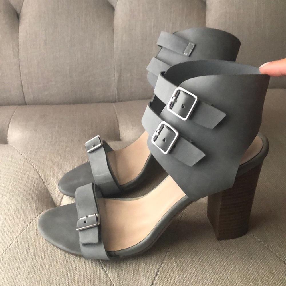 Gray Suede Sandal